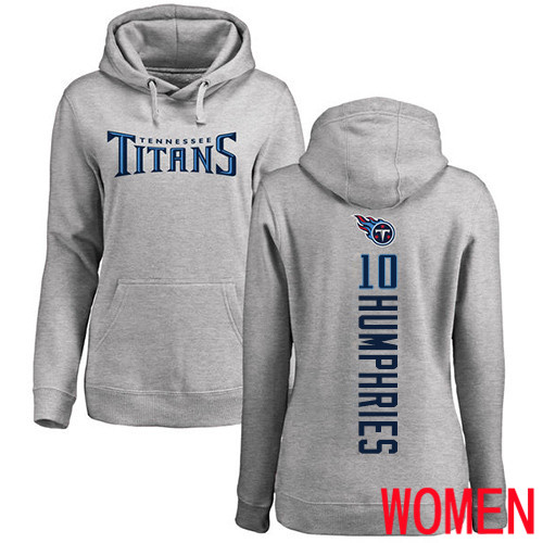 Tennessee Titans Ash Women Adam Humphries Backer NFL Football #10 Pullover Hoodie Sweatshirts->nfl t-shirts->Sports Accessory